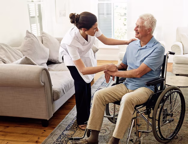 prendre-soin-personnes-agees-est-sa-vocation-photo-soignant-aidant-homme-age-fauteuil-roulant-maison_590464-16300